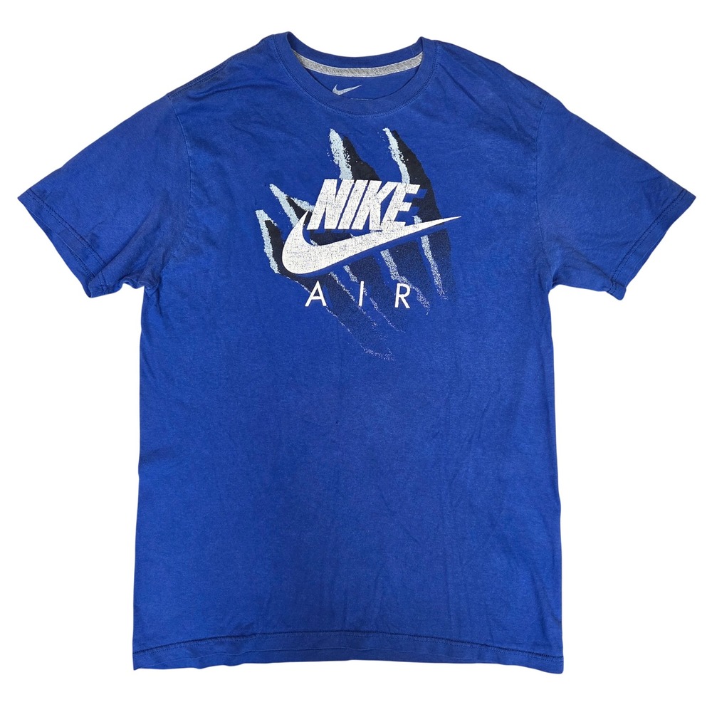 Nike Air Mens Graphic T-Shirt Royal Blue Cotton Regular Fit Large Casual